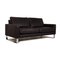 2-Seater Anthracite Leather Sofa from Frommholz Domino 7