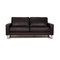 2-Sitzer Sofa aus anthrazitfarbenem Leder von Frommholz Domino 1