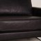 2-Seater Anthracite Leather Sofa from Frommholz Domino 3