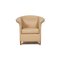 Cream Beige Leather Armchair from Wittmann Aura 6