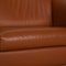 2-Seater Brown Leather Sofa Set from de Sede, Set of 3 4