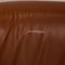 2-Seater Brown Leather Sofa Set from de Sede, Set of 3 5