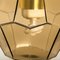 Geometric Brass and Clear Glass Pendant Light by Limburg, 1970s 6