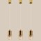 Pressed Glass and Brass Pendant Light, 1970s 3