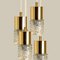 Pressed Glass and Brass Pendant Light, 1970s 5