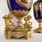 Golden Triptych Bronze Clock Set from Sevres Porcelain, Set of 3 7