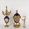 Golden Triptych Bronze Clock Set from Sevres Porcelain, Set of 3 2