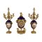 Goldenes Triptychon Bronze Uhr Set von Sevres Porcelain, 3er Set 1