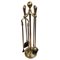Vintage Italian Brass Fireplace Tools, Set of 4, Image 1