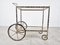 Chromed Faux Bamboo Bar Cart, Italy, 1970s 3