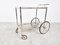 Chromed Faux Bamboo Bar Cart, Italy, 1970s, Image 8