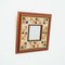 Mid-Century Wood and Ceramic Rustic Mirror, 1970s, Image 13