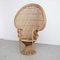 Großer Mid-Century Rattan Armlehnstuhl von Emmanuelle Wicker 11