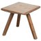 20th Century Rustic French Stool in Wood 1