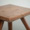 20th Century Rustic French Stool in Wood 13