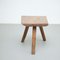 20th Century Rustic French Stool in Wood, Image 9