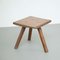 20th Century Rustic French Stool in Wood 2