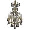 Large 19th Century White and Amethyst Crystal Chandelier 1