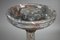 Birdbath in Grey and Red Marble with Bronze Decoration 6