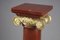 Column in Red Languedoc Marble and Gilt Bronze 7