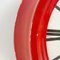 Modern Round Italian Red Wall Clock by Lorenz, 1970s 7