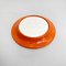 Modern Round Italian Orange Plastic Mirror, 1980s 6