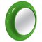 Modern Round Italian Green Plastic Mirror, 1980s 1