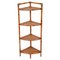 Mid-Century Italian Bamboo and Rattan Corner Shelf, 1970s 1