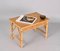 Tavolini da caffè Mid-Century moderni in bambù, vimini e legno, Italia, anni '80, set di 2, Immagine 13