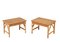 Italienische Mid-Century Modern Bambus, Rattan und Holz Couchtische, 1980er, 2er Set 6