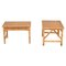 Italienische Mid-Century Modern Bambus, Rattan und Holz Couchtische, 1980er, 2er Set 5