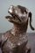 Bronzestatue eines Hundes auf Marmorsockel 12