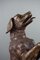 Bronzestatue eines Hundes auf Marmorsockel 7