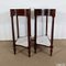 Small Louis XVI Mahogany and Carrara Marble Consoles, Early 20th Century, Set of 2 6