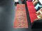 Turkish Red Color Distressed Entryway Long Runner Rug, Image 1
