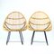 Czechoslovakian Wicker Chairs, 1970s, Set of 2 1