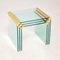 Italian Glass & Brass Nest of Tables by Gallotti & Radice, 1970s, Set of 3 5