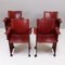 Vintage Armchairs in Leather from Matteo Grassi, Set of 4 1