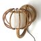 French Rattan Bamboo Wall Light by Louis Sognot, 1960s 14