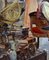 Elio Ferrara, Marché Aux Puces, años 80, óleo sobre lienzo, enmarcado, Imagen 4
