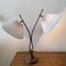Amerikanische Doppelkopf Messing Lampe mit Messergefalteten Schirmen, 1950er 6