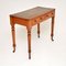 Viktorianischer Schreibtisch oder Schreibtisch aus Nussholz mit Lederplatte 8