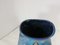 Italian Vase in Blue with Leaf Decoration from Bitossi, 1960s 8