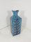 Italian Vase in Blue with Leaf Decoration from Bitossi, 1960s 2