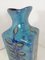 Italienische Vase in Blau mit Blattdekoration von Bitossi, 1960er 7