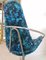 Chaises de Salle à Manger Style en Chrome avec Tissu d'Ameublement en Velours Bleu, Italie, 1970s, Set de 4 9