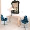 Italian Style Chrome Dining Chairs with Original Blue Velvet Upholstery, 1970s, Set of 4, Image 6