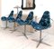 Chaises de Salle à Manger Style en Chrome avec Tissu d'Ameublement en Velours Bleu, Italie, 1970s, Set de 4 12