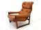 Chaise Scandinave en Cuir, 1970s 2