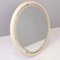 Vintage Regency Hollywood Mirror in White with Facet Cut 2